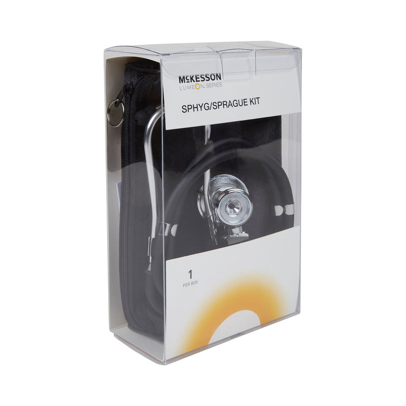 Reusable Aneroid / Stethoscope Set McKesson Brand 23 to 33 cm Adult Cuff Dual Head Sprague Stethoscope Pocket Aneroid