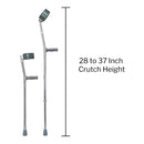 Forearm Crutches Mckesson Adult Steel Frame 300 lbs. Weight Capacity