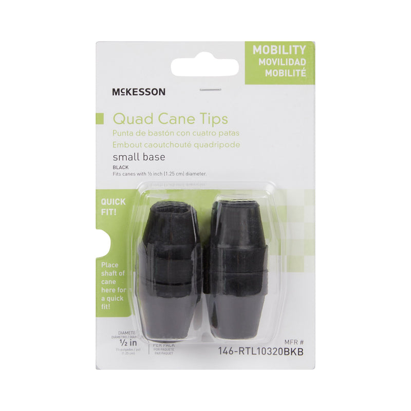 McKesson Cane Tip For Small Base Quad Cane with 1/2 Inch Diameter
