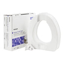 Raised Toilet Seat McKesson 4 Inch Height Standard / Elongated 400 lbs. Weight Capacity