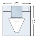 Obstetrics / Gynecology Drape McKesson Under Buttocks Drape 40 W X 45 L Inch Sterile
