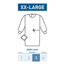 Non-Reinforced Surgical Gown with Towel McKesson 2X-Large Blue Sterile AAMI Level 3 Disposable