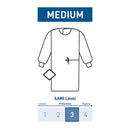 Non-Reinforced Surgical Gown with Towel McKesson Medium Blue Sterile AAMI Level 3 Disposable