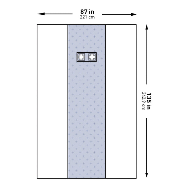 Cardiovascular Drape McKesson Femoral Angiography X-Long Drape 87 W X 135 L Inch Sterile