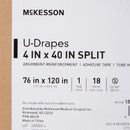 Orthopedic Drape McKesson U-Drape with Split 76 W X 120 L Inch Sterile