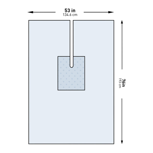 Orthopedic Drape McKesson U-Drape with Split 53 W X 76 L Inch Sterile