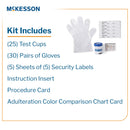 Drugs of Abuse Test Kit McKesson AMP, BAR, BZO, COC, mAMP/MET, MDMA, MOP300, MTD, OXY, PCP, TCA, THC (OX, pH, SG) 25 Tests CLIA Waived