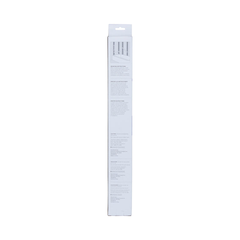 Wall Grab Bar McKesson Chrome Finish Knurled Steel
