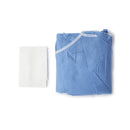 Non-Reinforced Surgical Gown with Towel McKesson Medium Blue Sterile AAMI Level 3 Disposable