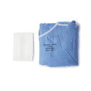 Non-Reinforced Surgical Gown with Towel McKesson Large Blue Sterile AAMI Level 3 Disposable