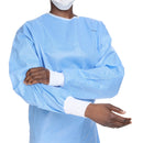 Non-Reinforced Surgical Gown with Towel McKesson 2X-Large Blue Sterile AAMI Level 3 Disposable