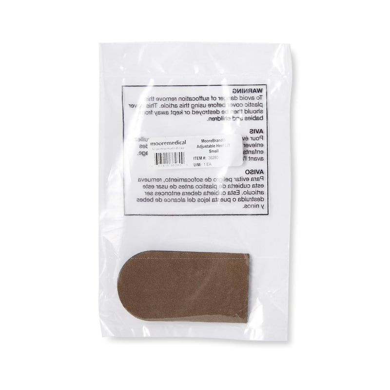 Heel Lift McKesson Leg Lifter Foam Core / Suede Top Female 6 to 6-1/2 / Male 4 to 4-1/2 Passion Mocha