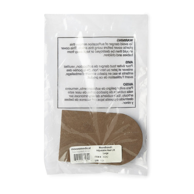 Heel Lift McKesson Leg Lifter Foam Core / Suede Top Male 10 to 13 Passion Mocha