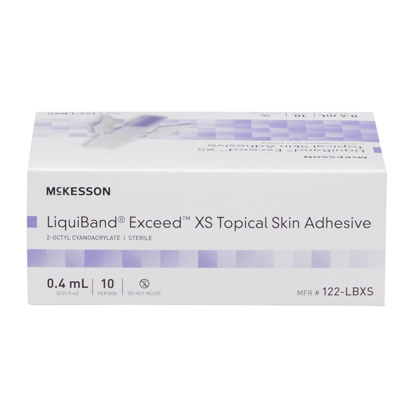 Skin Adhesive McKesson LiquiBand® Exceed™ XS 0.4 mL Liquid Precision and Dome Applicator Tip 2-Octyl Cyanoacrylate