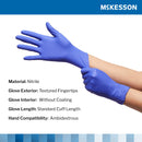Exam Glove McKesson Confiderm® 3.0 Small NonSterile Nitrile Standard Cuff Length Textured Fingertips Blue Not Rated