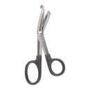 Bandage and Utility Scissors McKesson Argent™ Black 6-1/2 Inch Length Surgical Grade Stainless Steel / Plastic NonSterile Finger Ring Handle Angled Blunt Tip / Blunt Tip