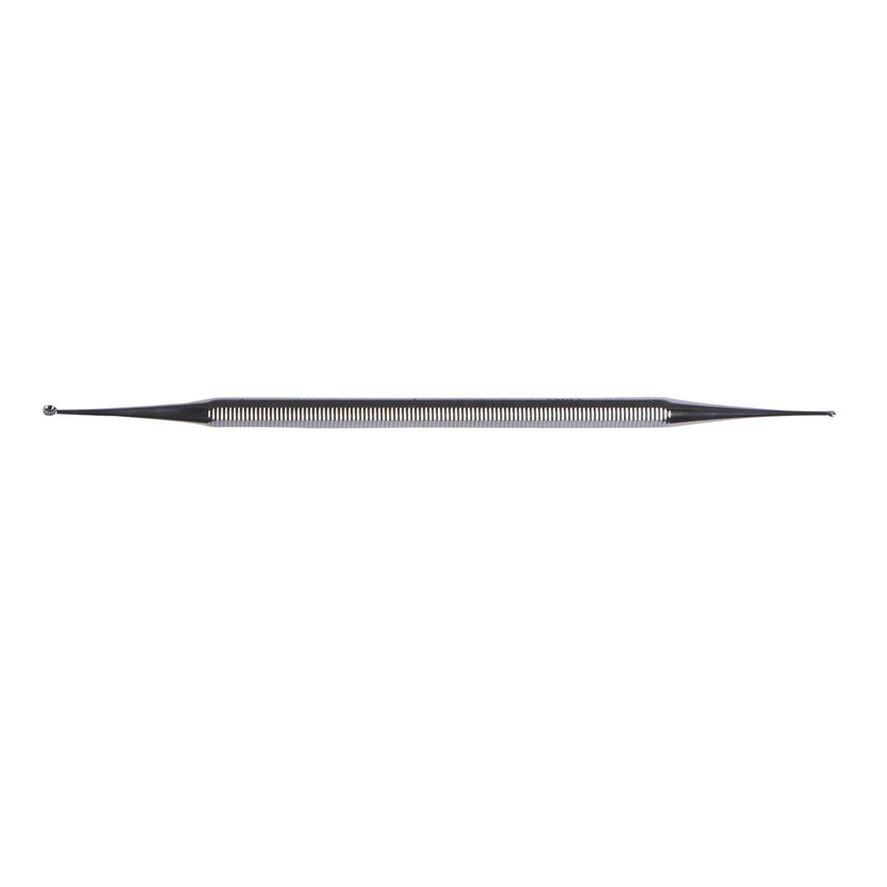 Excavator Curette McKesson Argent™ 5-1/2 Inch Length Double-ended Solid Octagon Handle 1.5 mm Tip / 2.5 mm Tip Straight Fenestrated Round Cup Tip