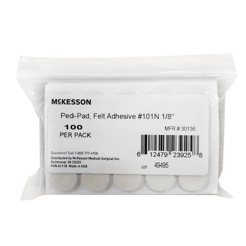 Protective Pad McKesson Pedi-Pad Size 101-Narrow Adhesive Foot