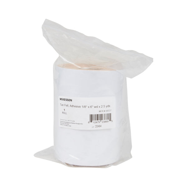 Orthopedic Felt Roll Adhesive McKesson 6 Inch X 2.5 Yard Wool / Rayon NonSterile