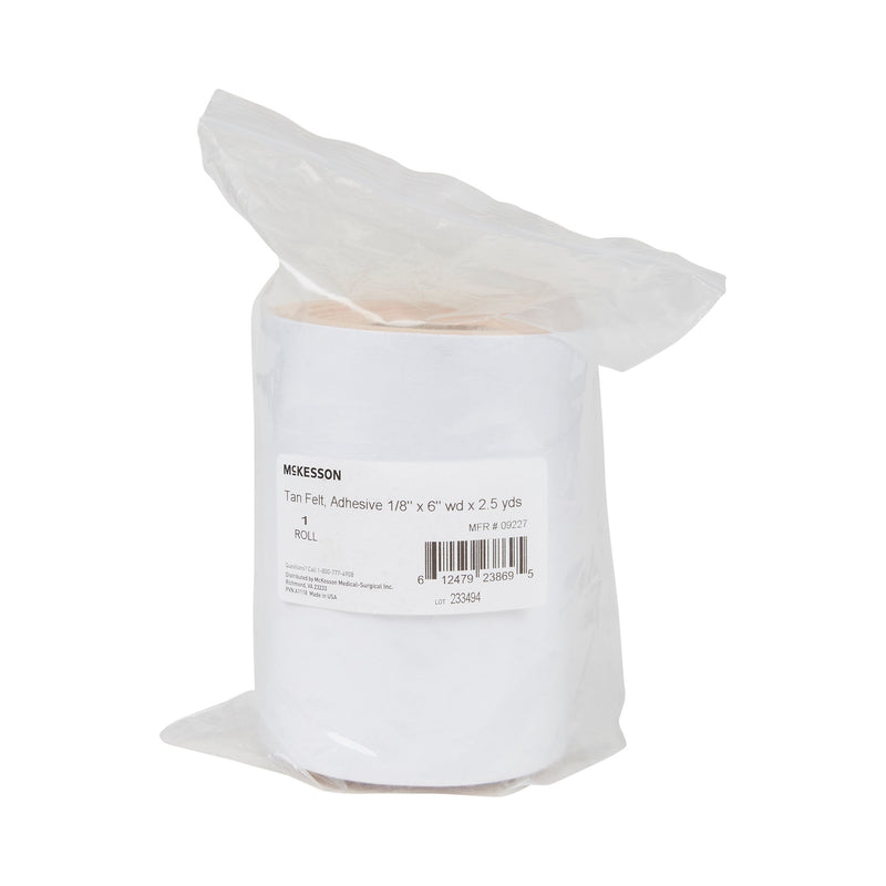 Orthopedic Felt Roll Adhesive McKesson 6 Inch X 2.5 Yard Wool / Rayon NonSterile