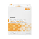 Elastic Net Retainer Dressing McKesson Tubular Elastic 6 Inch X 25 Yard (15.2 cm x 22.9 m) Size 1 White Finger / Toe / Wrist NonSterile