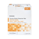 Elastic Net Retainer Dressing McKesson Tubular Elastic 10 Inch X 25 Yard (25.4 cm X 22.9 m) Size 3 White Medium Hand / Small Arm / Leg / Foot NonSterile