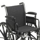 Lightweight Wheelchair McKesson Dual Axle Desk Length Arm Swing-Away Footrest Black Upholstery 18 Inch Seat Width Adult 300 lbs. Weight Capacity