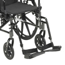 Lightweight Wheelchair McKesson Dual Axle Desk Length Arm Swing-Away Footrest Black Upholstery 18 Inch Seat Width Adult 300 lbs. Weight Capacity