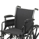 Lightweight Wheelchair McKesson Dual Axle Desk Length Arm Swing-Away Footrest Black Upholstery 20 Inch Seat Width Adult 300 lbs. Weight Capacity