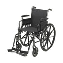 Lightweight Wheelchair McKesson Dual Axle Desk Length Arm Swing-Away Footrest Black Upholstery 20 Inch Seat Width Adult 300 lbs. Weight Capacity