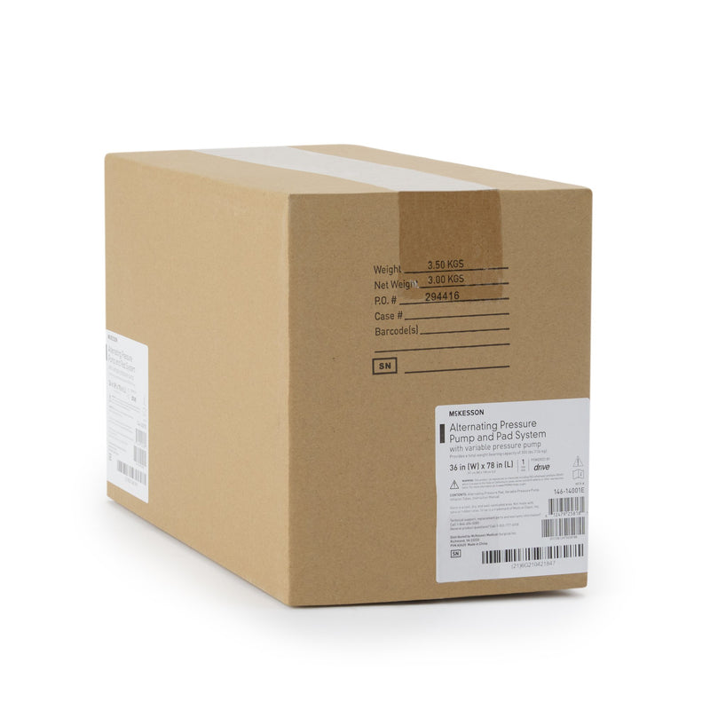 Variable Pressure Pump and Mattress Pad System McKesson Pressure Redistribution 78 L X 36 W Inch For Mattresses