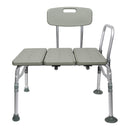 McKesson Knocked Down Bath Transfer Bench Removable Arm Rail 17-1/2 to 22-1/2 Inch Seat Height 400 lbs. Weight Capacity
