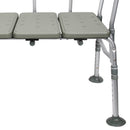 McKesson Knocked Down Bath Transfer Bench Removable Arm Rail 17-1/2 to 22-1/2 Inch Seat Height 400 lbs. Weight Capacity