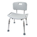 Bath Bench McKesson Without Arms Aluminum Frame Removable Backrest 19-1/4 Inch Seat Width 300 lbs. Weight Capacity