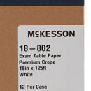Table Paper McKesson 18 Inch Width 125 Foot Length White Crepe
