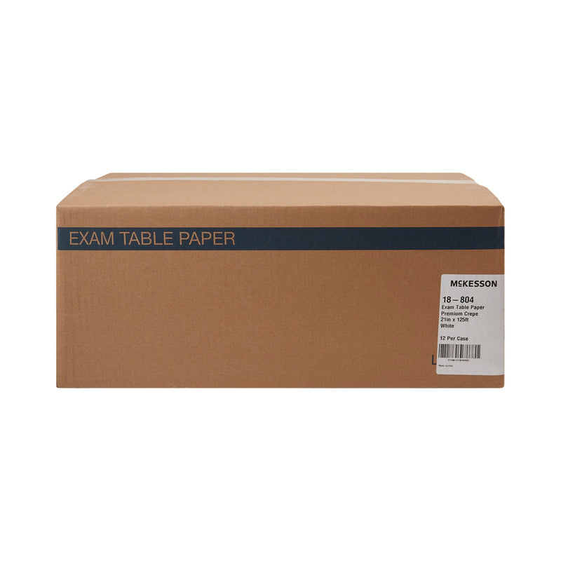 Table Paper McKesson 21 Inch Width 125 Foot Length White Crepe