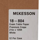 Table Paper McKesson 21 Inch Width 125 Foot Length White Crepe