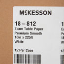 Table Paper McKesson 18 Inch Width 225 Foot Length White Smooth