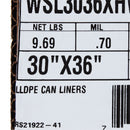 Trash Bag McKesson 30 gal. White LLDPE 0.70 mil 30 X 36 Inch Star Seal Bottom Coreless Roll