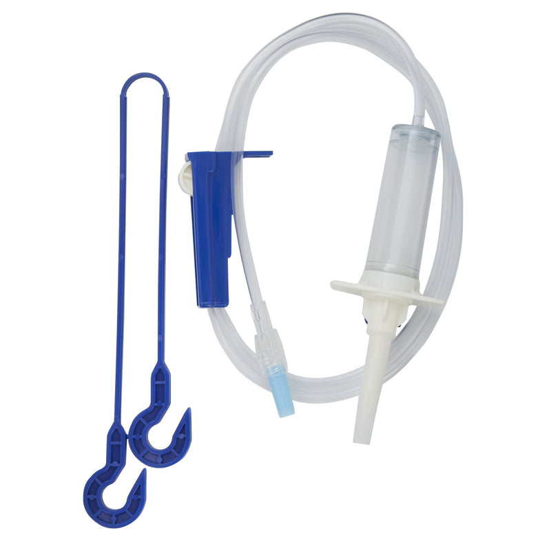 Secondary IV Administration Set MedStream Gravity Without Ports 20 Drops / mL Drip Rate Without Filter 40 Inch Tubing Solution