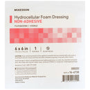 Foam Dressing McKesson 6 X 6 Inch Without Border Film Backing Nonadhesive Square Sterile