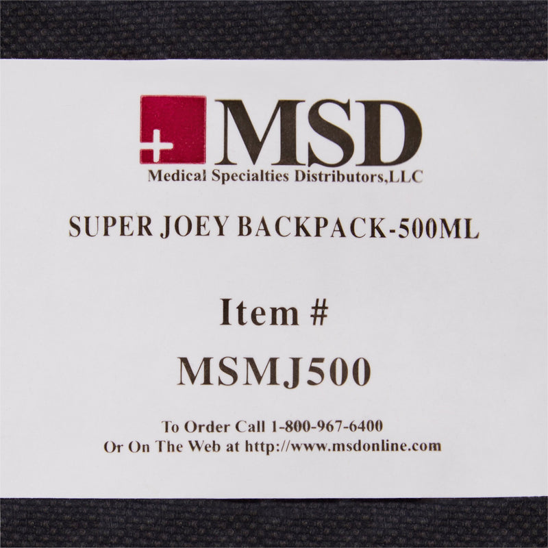 Feeding Pump Backpack McKesson Black, Pump Pocket, Outside View Window, Solution Wrap, Support Straps, 2 X 8 X 13 Inch