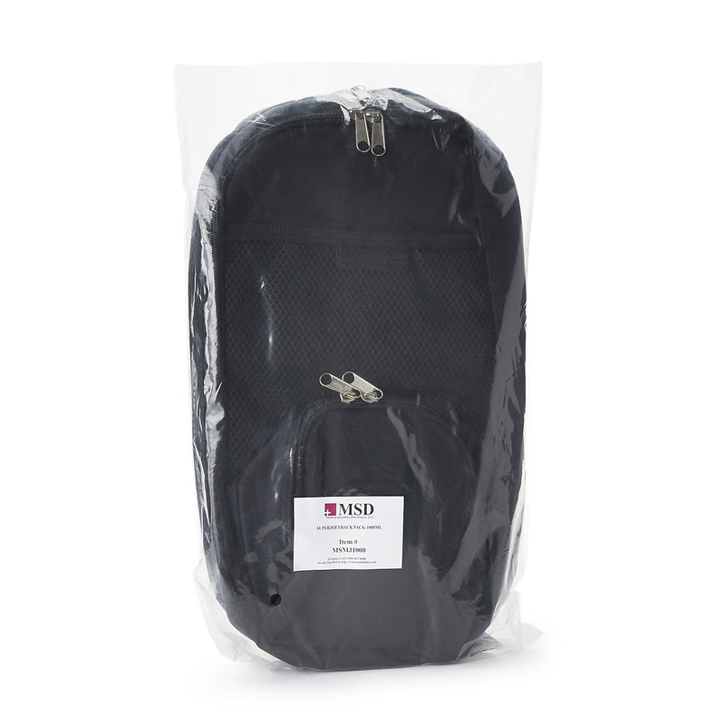 Feeding Pump Backpack McKesson Black, Pump Pocket, Outside View Window, Solution Wrap, Support Straps, 2 X 9 X 15 Inch