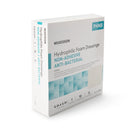 Antibacterial Foam Dressing McKesson 4 X 4 Inch Without Border Waterproof Film Backing Nonadhesive Square Sterile