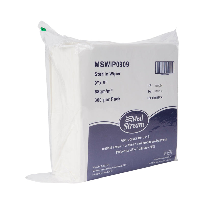 Cleanroom Wipe McKesson ISO Class 5 300 Count Bag 9 X 9 Inch Sterile Disposable