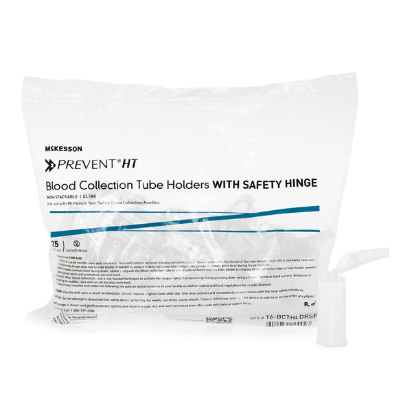 Safety Blood Collection Tube Holder McKesson Prevent® HT For 13 and 16 mm Blood Collection Tubes