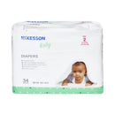 Unisex Baby Diaper McKesson Size 2 Disposable Heavy Absorbency