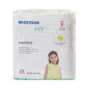 Unisex Baby Diaper McKesson Size 6 Disposable Heavy Absorbency