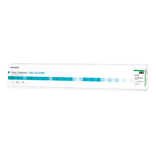 Foley Catheter McKesson 2-Way Coude Tip 5 cc Balloon 14 Fr. Silicone
