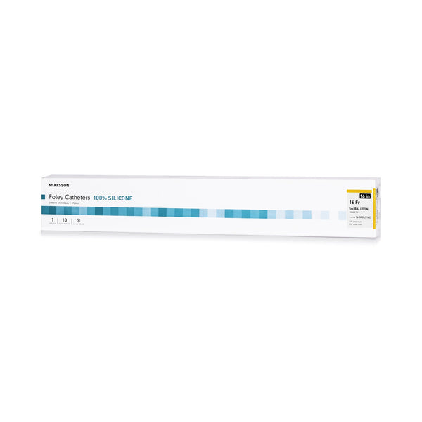 Foley Catheter McKesson 2-Way Coude Tip 5 cc Balloon 16 Fr. Silicone